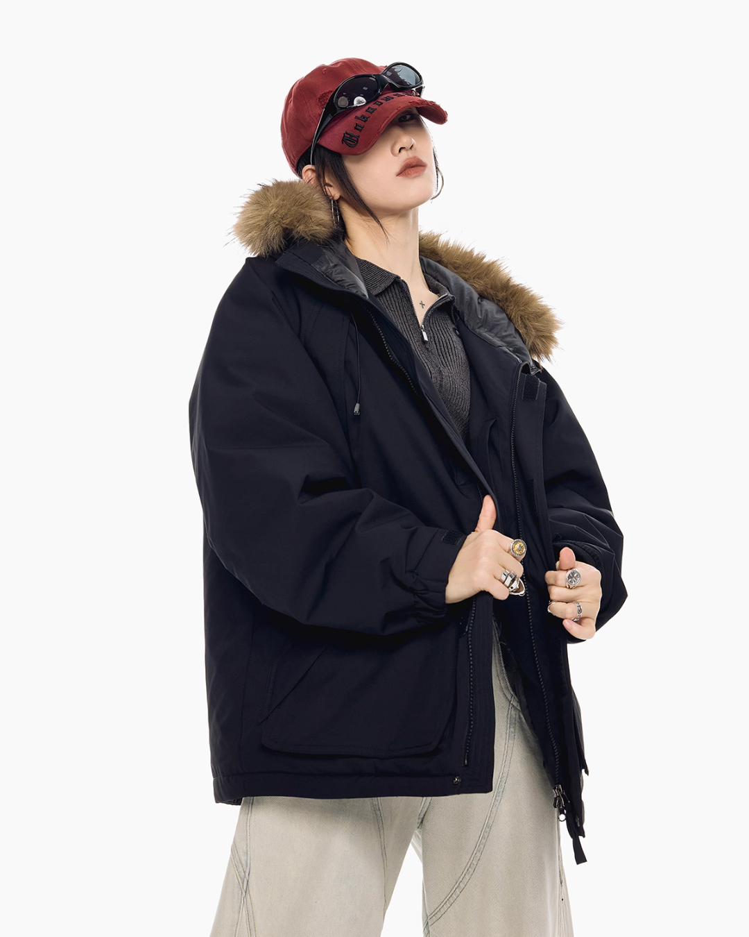 Fur Hood Down Jacket ICM0109