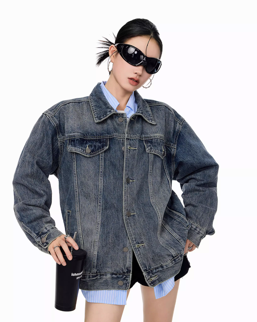 Loose Silhouette Denim Jacket ICM0091