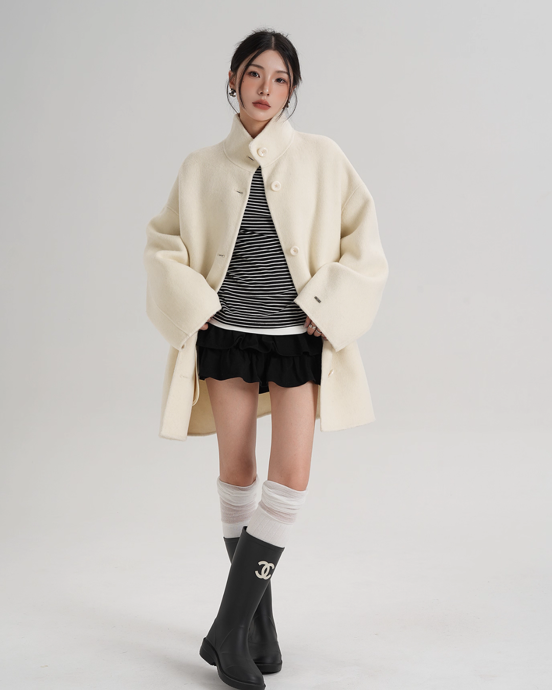 Stand Collar Short Coat SRS0396