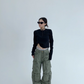 Pocket Design Wide Cargo Pants YLS0889
