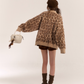 Leopard Print Knit Cardigan ASG0057