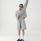 Loose Silhouette Long Sleeve Top / Wide Half Pants ACS0249