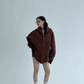 Embossed Logo Zip Hoodie YLS0910