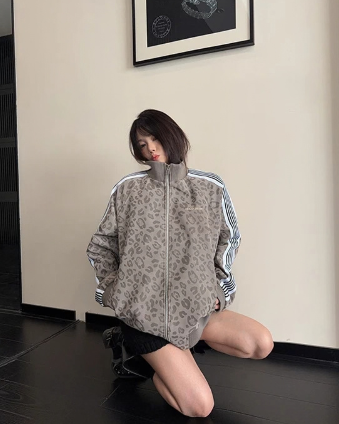 Sideline Leopard Track Jacket YLS1050