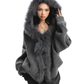 Fur Hood Zip Up Knit BGS0018