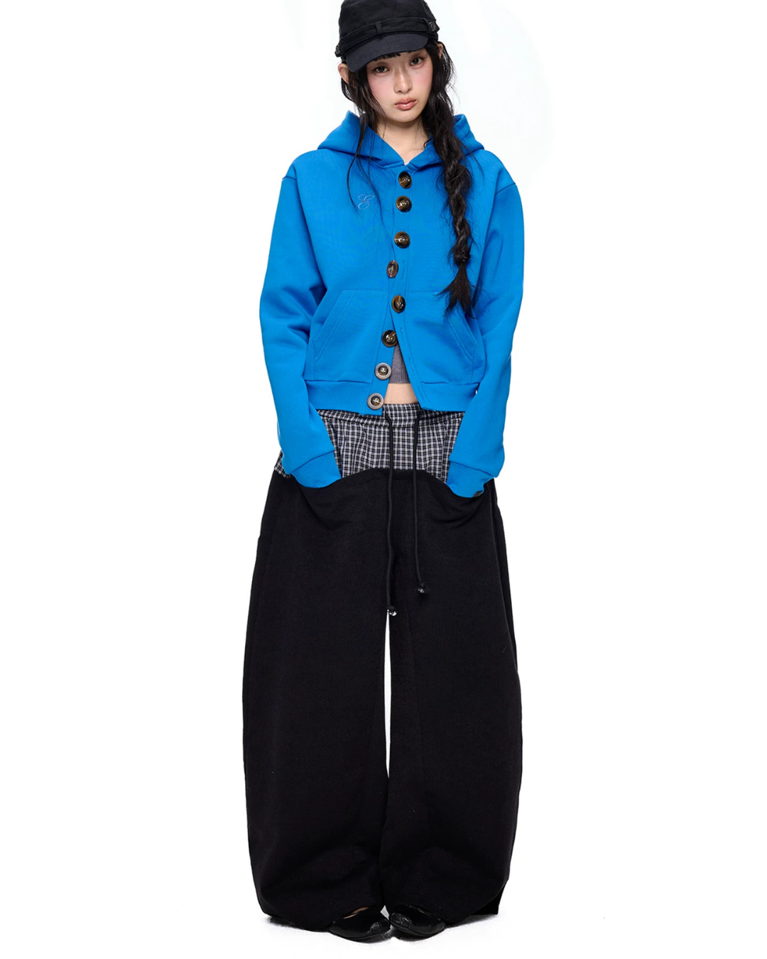 Multi-Button Short Hoodie Cardigan EZK0108