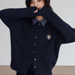 Round Neck Long Sleeve Knit Cardigan VAS0139