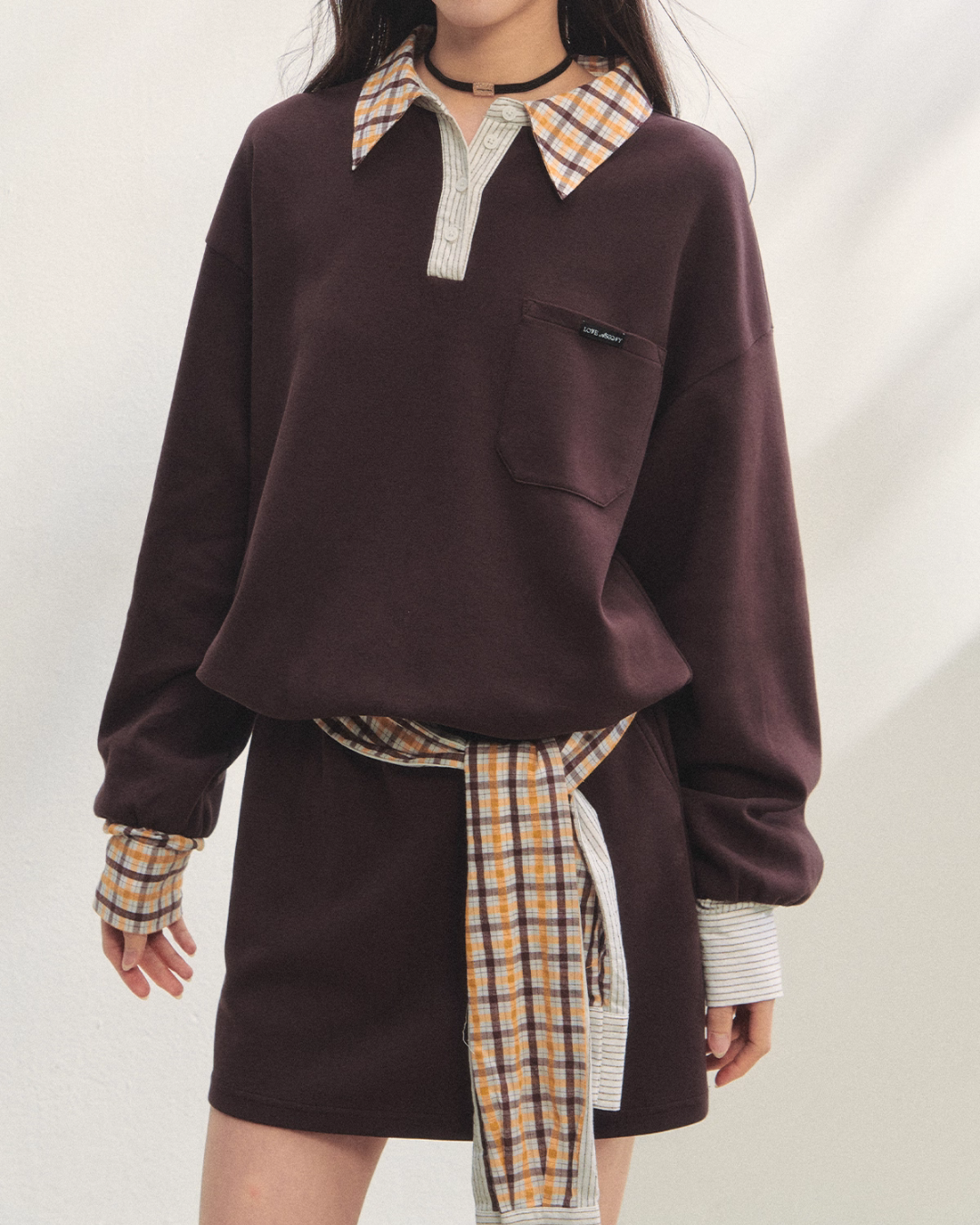 Paid Collar Polo Knit / Mini Skirt ASG0072