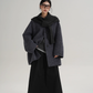Hood Scarf Mid Length Wool Coat SRS0358