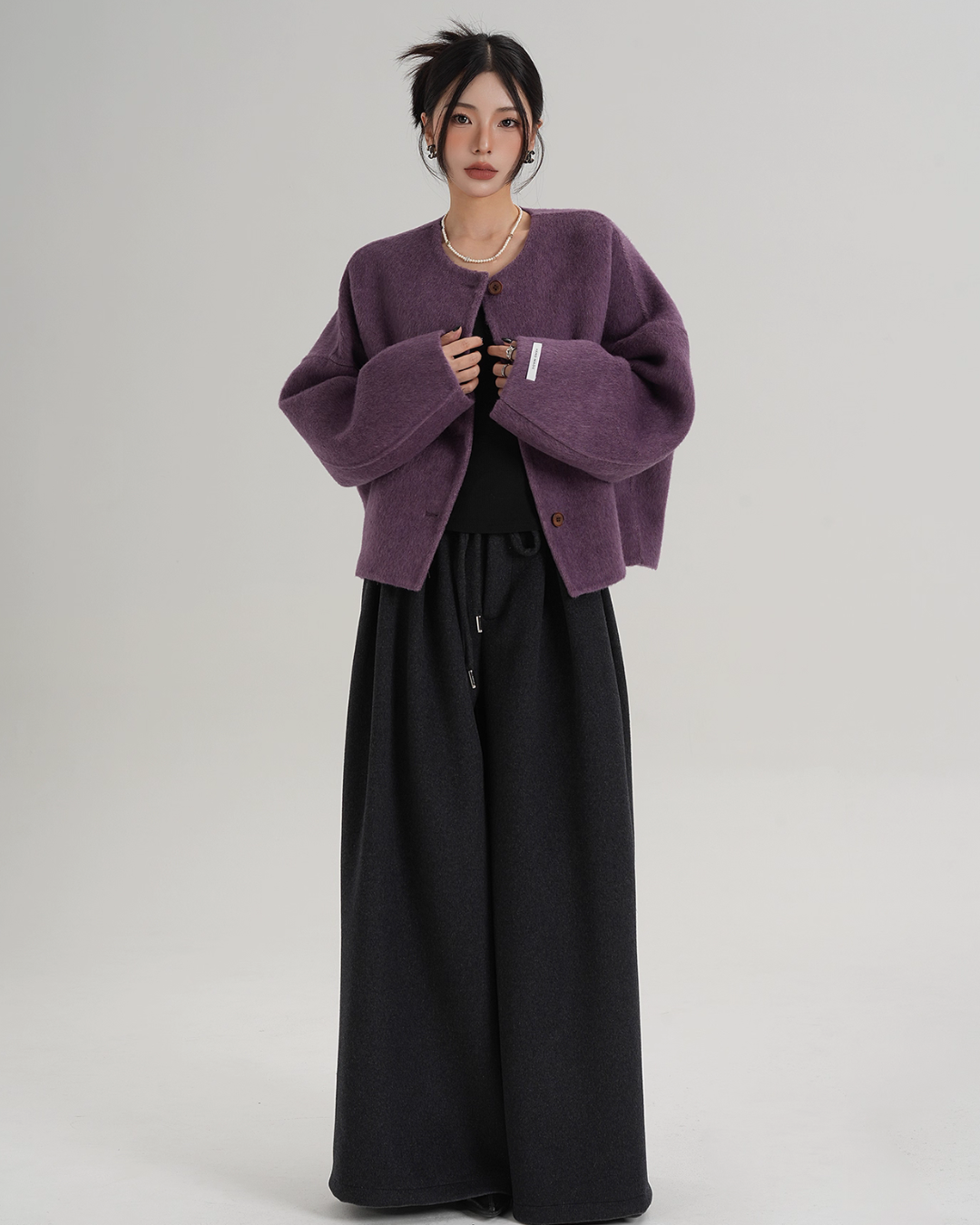 Crew Neck Knit Cardigan SRS0369