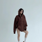 Embossed Logo Zip Hoodie YLS0910