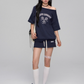 One Shoulder Sweat Top / Sweat Mini Skirt ASG0044
