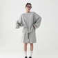 Loose Silhouette Long Sleeve Top / Wide Half Pants ACS0249