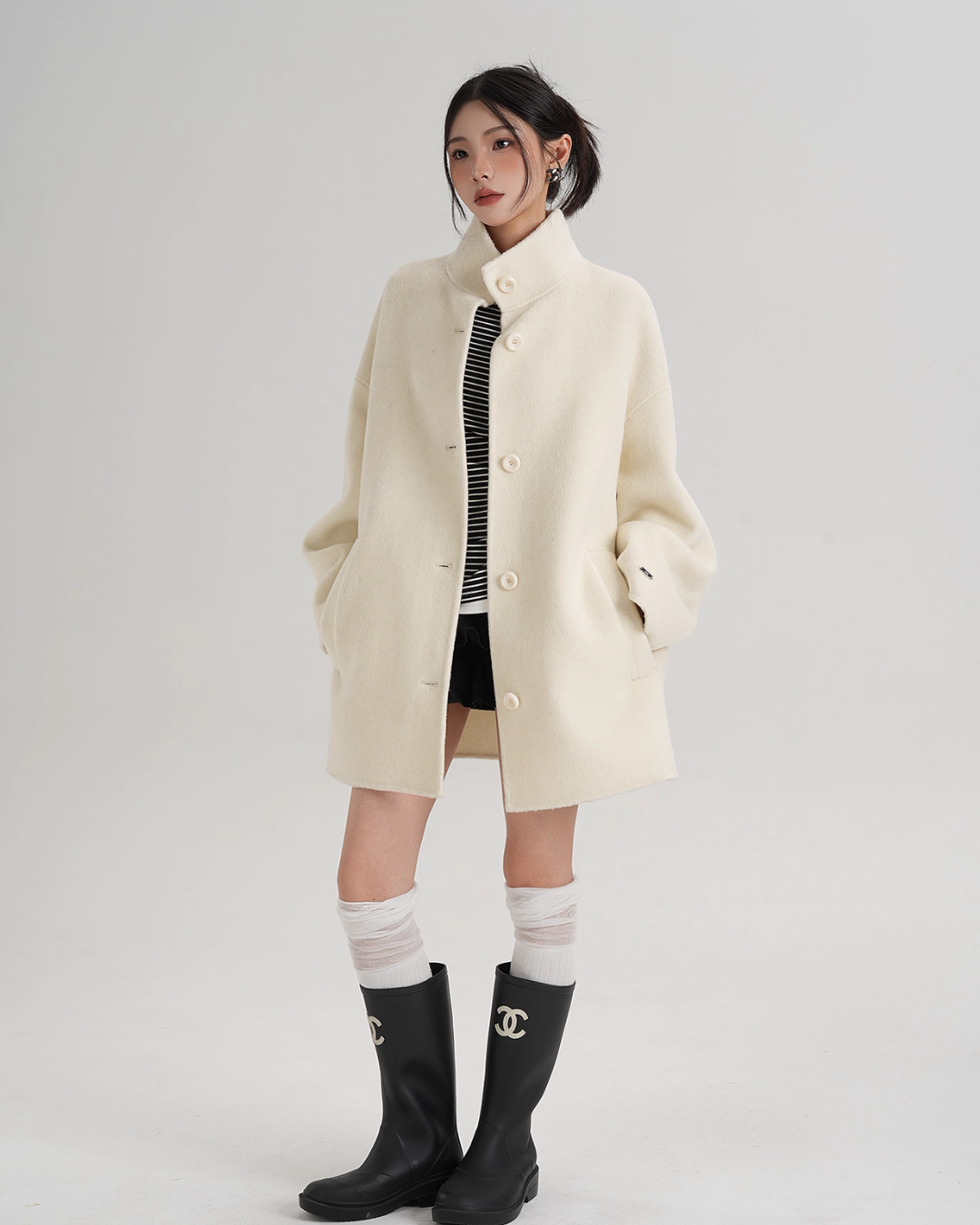 Stand Collar Short Coat SRS0396