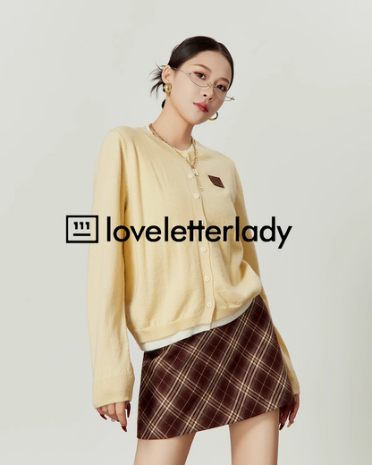 Round Neck Compact Knit Cardigan LLA0414
