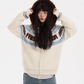 Fur Hood Retro Knit Cardigan FEC0002