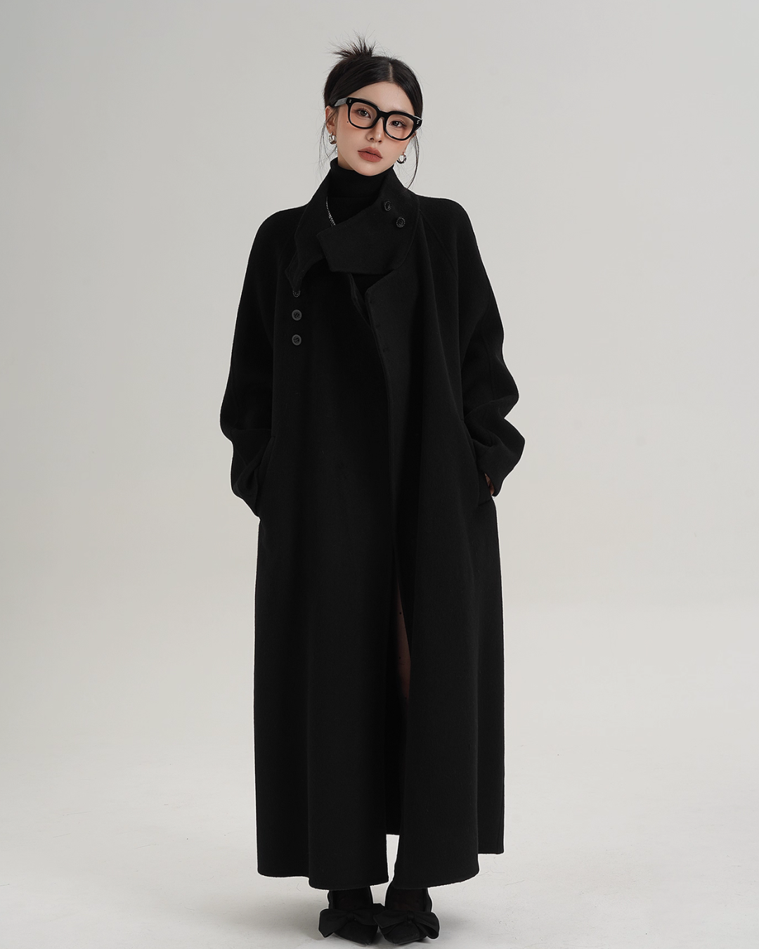 Stand Collar Long Coat SRS0368