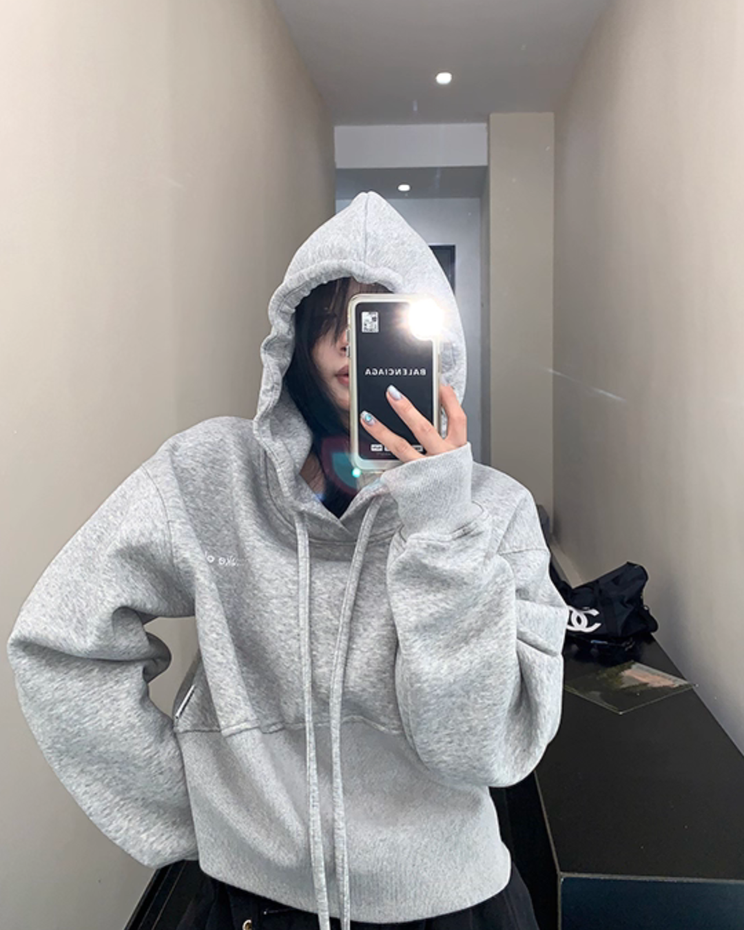 Vintage Short Hood Sweatshirt YLS0915