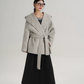 Open Collar Long Coat SRS0414