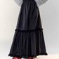 Number Logo Long Sleeve Top / Plaid Maxi Skirt  ASG0002
