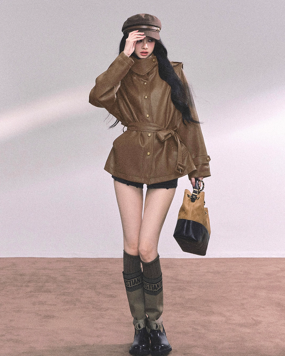 Retro Oversized Leather Jacket LAS0048