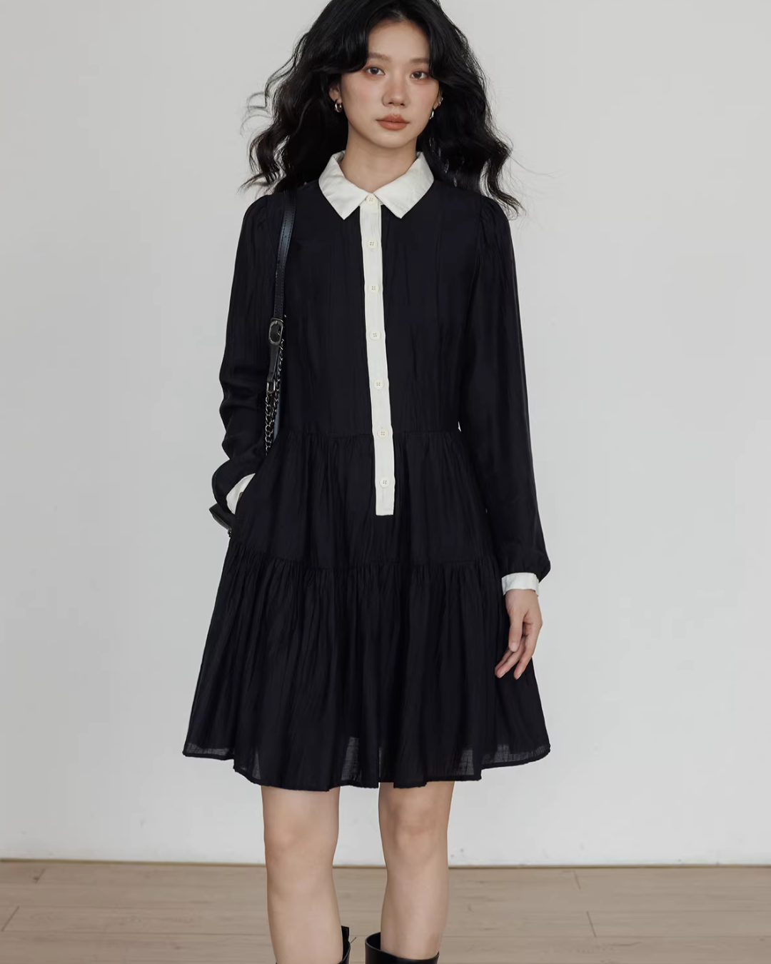 Color-Block Shirt Dress VAS0182