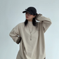 Gradient Loose Long Sleeve Top / Half Pants YLS0885