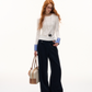 Plaid Patched Hood Jacket / Long Sleeve Top / Denim Pants ASG0048