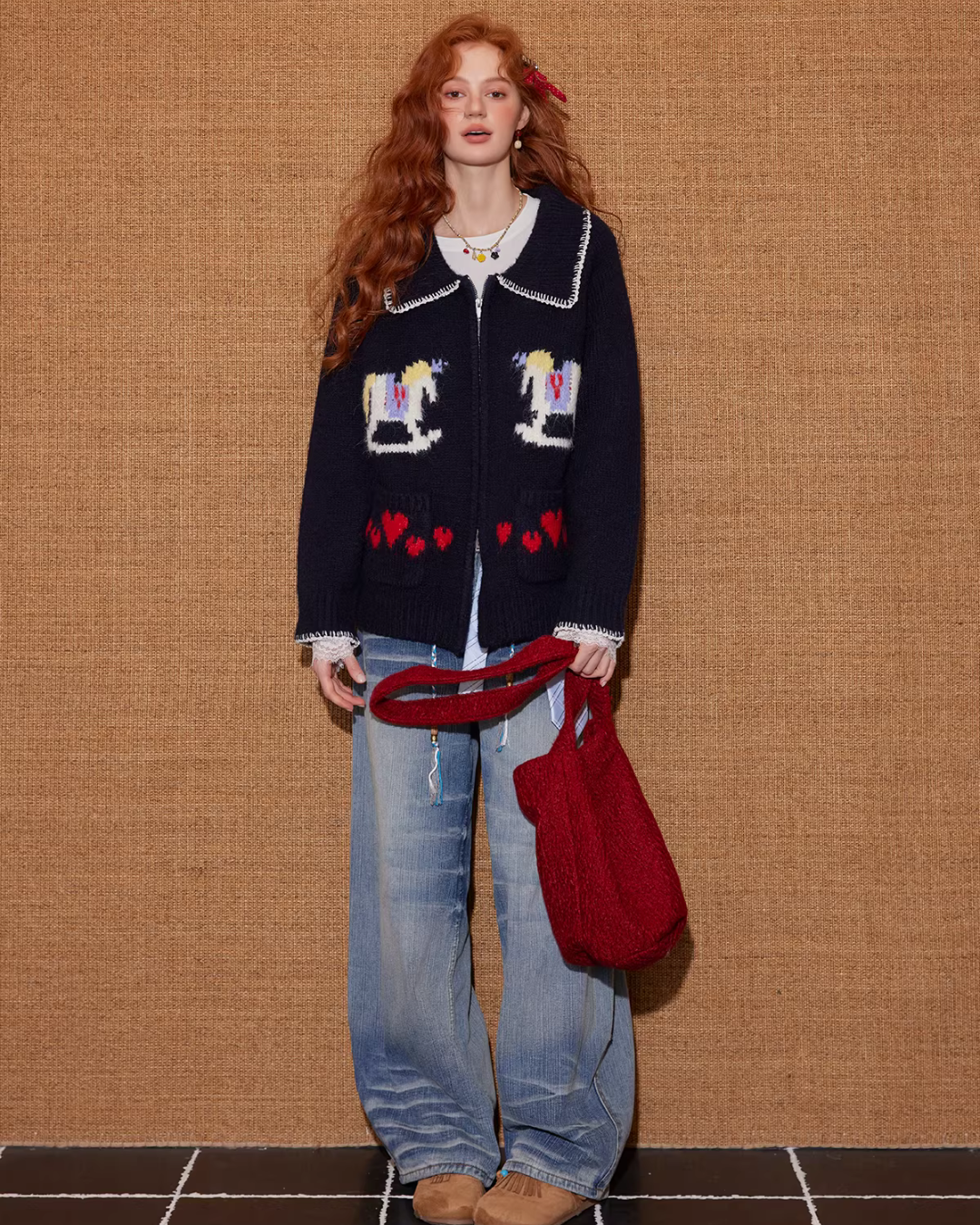 Horse Wool Knit Jacket ASG0075
