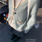 V-Neck Striped Cardigan DEM0017