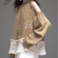 Off-Shoulder Floral Embroidered Top USY0001