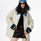 Color Block Collar Down Jacket ICM0108
