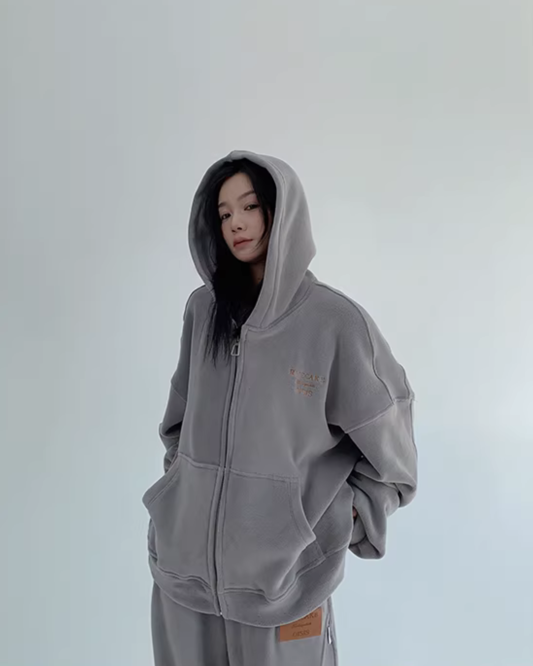 Fleece Zip-Up Hoodie / Fleece Wide Pants YLS1016