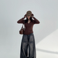 Slim Zip Long Sleeve Tops YLS0733