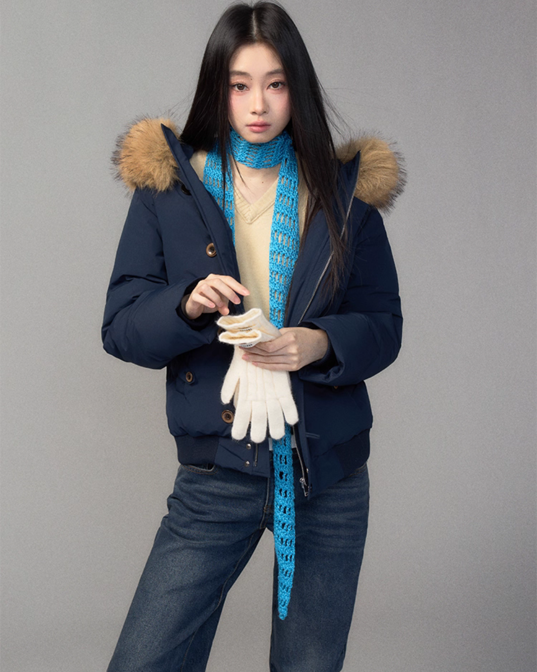 Fur Hood Down Jacket TRK0008