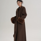 Fur Cuff Long Coat SRS0403
