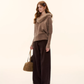 Fur Collar Cable Knit Top ASG0077