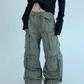 Pocket Design Wide Cargo Pants YLS0889