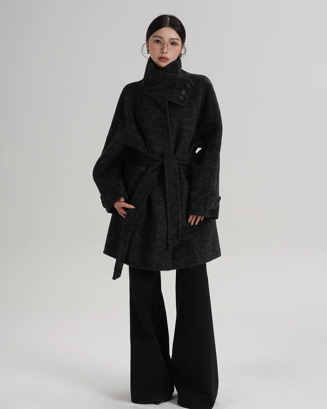 Stand Collar Wool Coat SRS0364