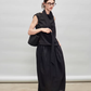 French Ribbon Sleeveless Top / Irregular Tulip Hem Skirt TEO0010