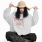 Flower Motif Loose Hoodie ICM0076