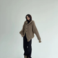 Oversized Hooded Knit Cardigan YLS1059