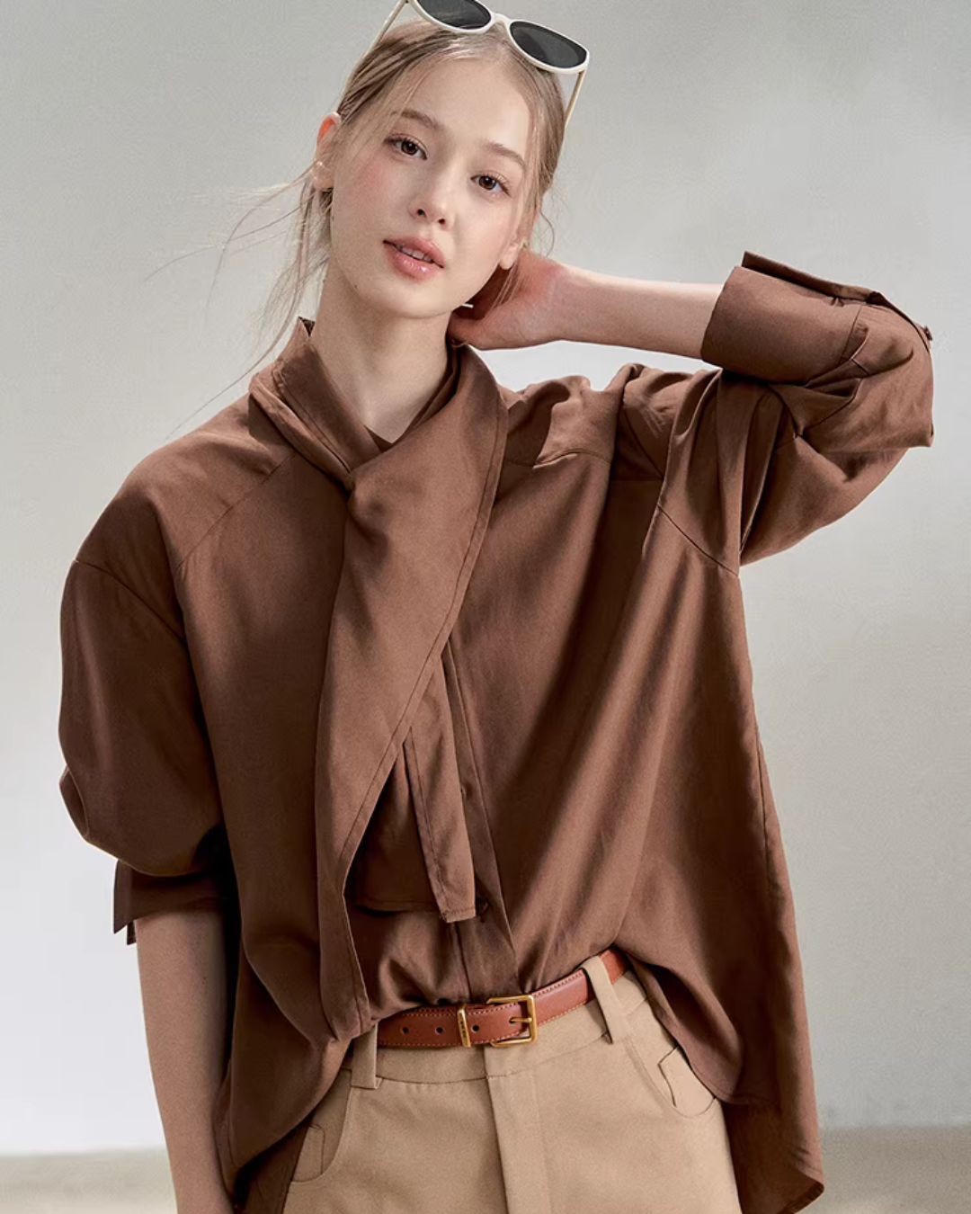 Tie-Up Long-Sleeve Shirt RCR0020