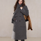 Scarf Collar Double Breasted Wool Coat WDB0003