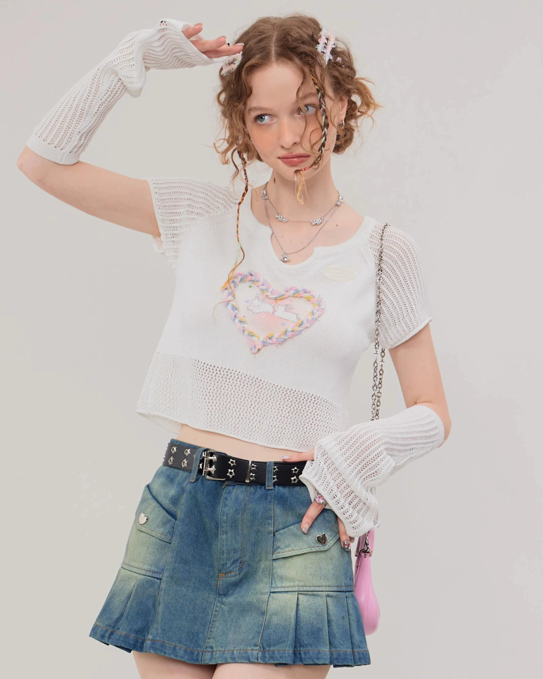 Love Rabbit Knitted Tops & Arm Warmers ZZF0272