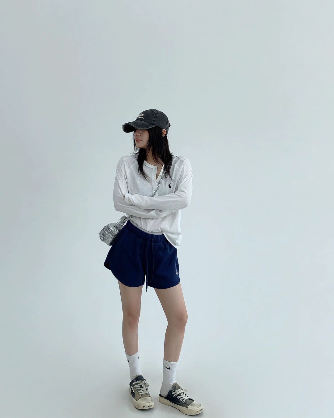Logo Printed Sweat Shorts YLS0870