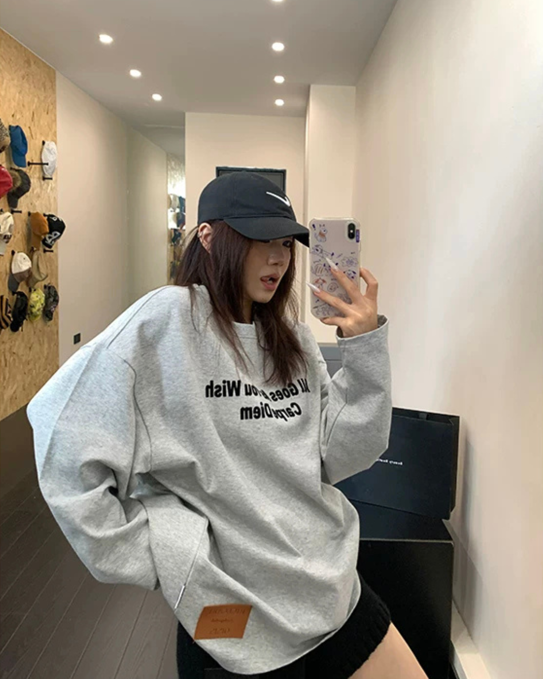 Logo Oversized Long-Sleeve T-Shirt YLS1061