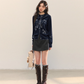 Dog Embroidery Round Neck Knit Cardigan ASG0070