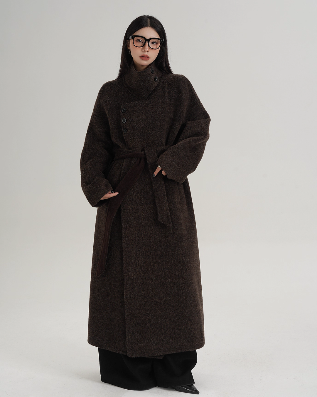 Stand Collar Long Coat SRS0368