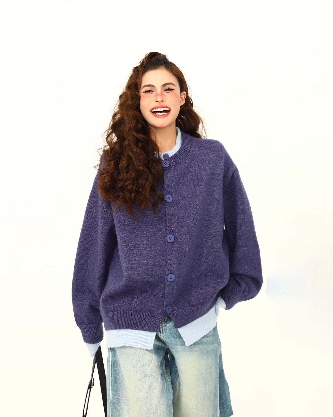 Round Neck Knit Cardigan WDZ0035